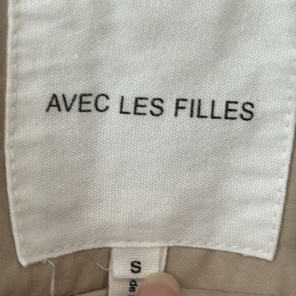 Avec Les Filles Beige Button Up Belted Trench Coat - Picture 3 of 4